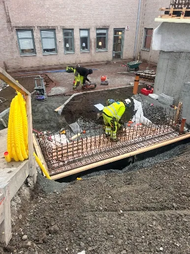 Skyddsrumsutförande, platsgjutna betongväggar och armering
